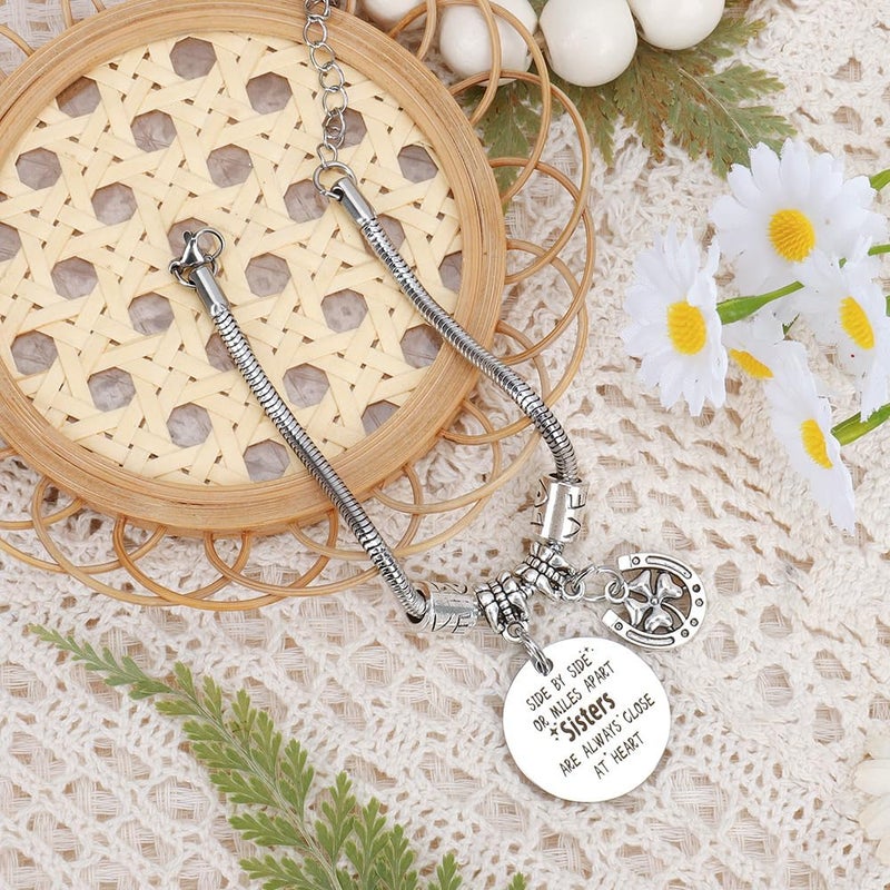 EGHTvmok Sister Birthday Gifts Christmas Mothers Day Sisters Graduation Valentines Bracelet Sunflower,Butterfly,Elephant - Image 5